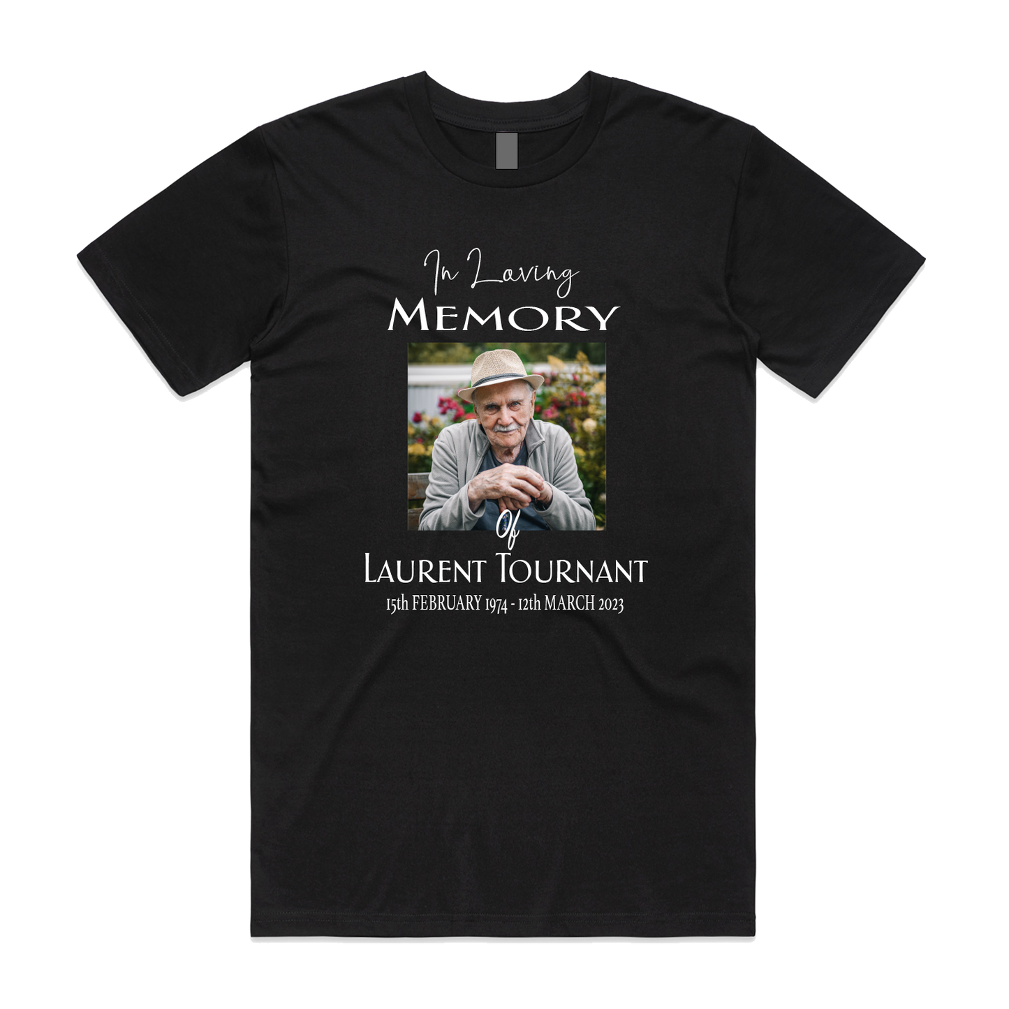 Black T-shirt White Writings